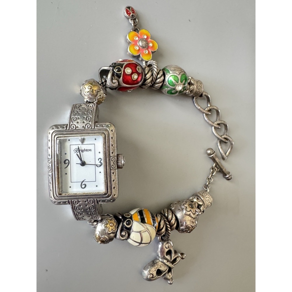Brighton Cherry Hill Charm Watch Add A Bead Lady Bug Bee Butterfly Spacers